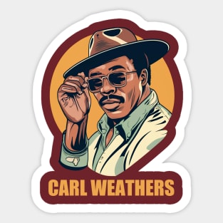 Carl Weathers - Vintage Style Sticker